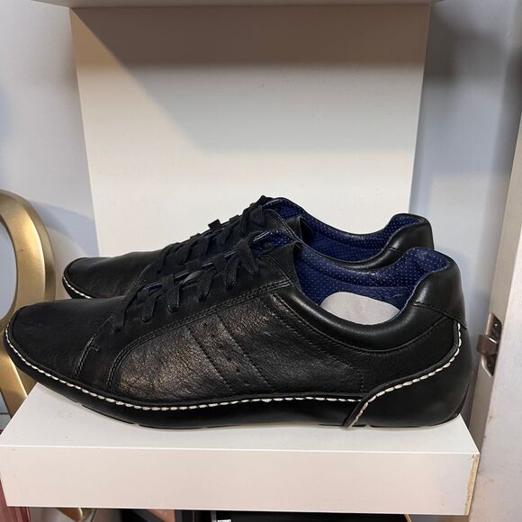 Cole Haan  Leather driving loafers with Contrast‎ Stitching and Navy Interior main image 6